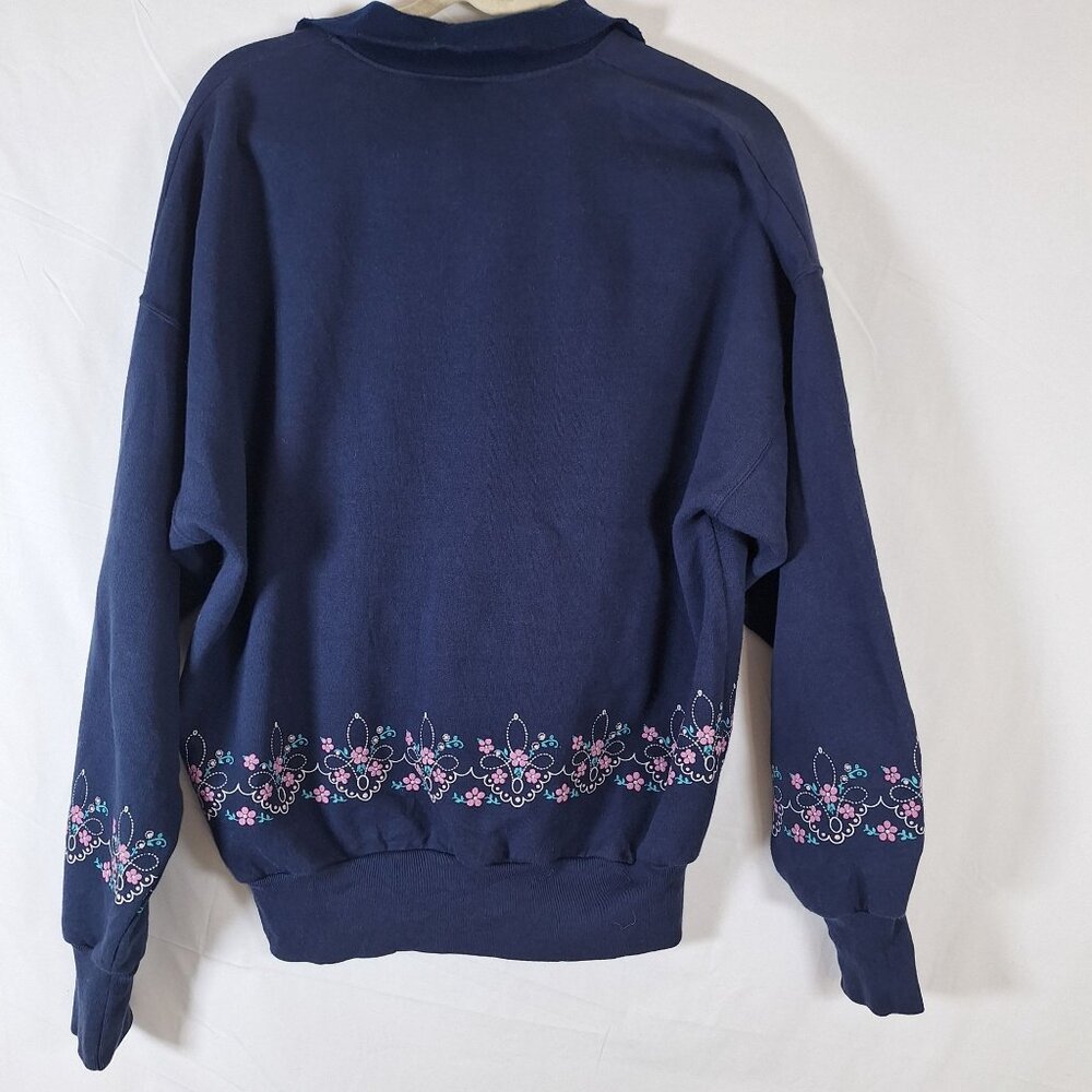 Vintage Artisan Sunchein Designs Embroidered Sweatshirt size XL Plus Size Cottag - Picture 2 of 6